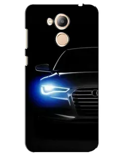Чехол для Huawei Honor 6c Pro с картинкой «Неоновый взгляд Audi»