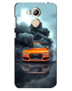 Чехол для Huawei Honor 6c Pro с картинкой «Audi в облаках дыма»