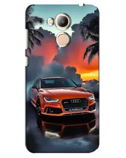 Чехол для Huawei Honor 6c Pro с картинкой «Audi — закат»