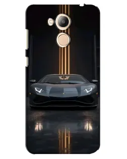 Чехол для Huawei Honor 6c Pro с картинкой «Lamborghini золотые линии»