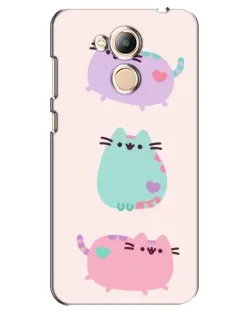 Чехол для Huawei Honor 6c Pro с картинкой «Pusheen трио»