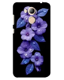 Чехол для Huawei Honor 6c Pro с картинкой «Фиолетовые цветы с росою»