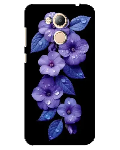 Чехол для Huawei Honor 6c Pro с картинкой «Фиолетовые цветы с росою»