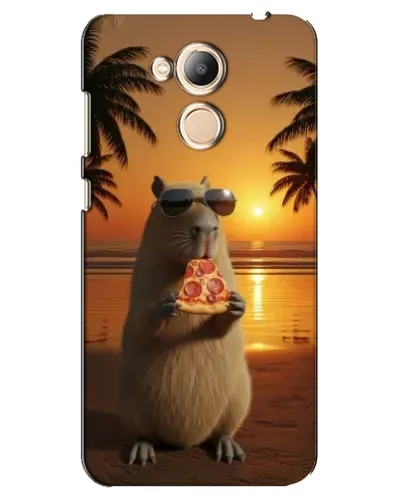 Чехол для Huawei Honor 6c Pro с картинкой «Капибара с пиццей»