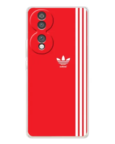 Чехол для Huawei Honor 70 с картинкой «Красный минимализм Adidas»