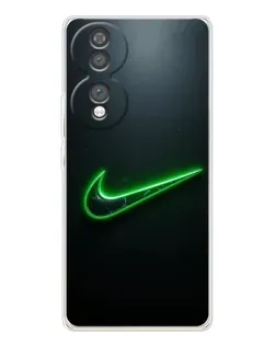 Чехол для Huawei Honor 70 с картинкой «Неоновый контур Nike»