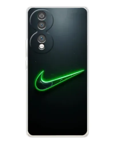Чехол для Huawei Honor 70 с картинкой «Неоновый контур Nike»