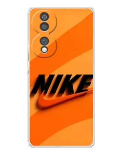 Чехол для Huawei Honor 70 с картинкой «Оранжевый драйв Nike»