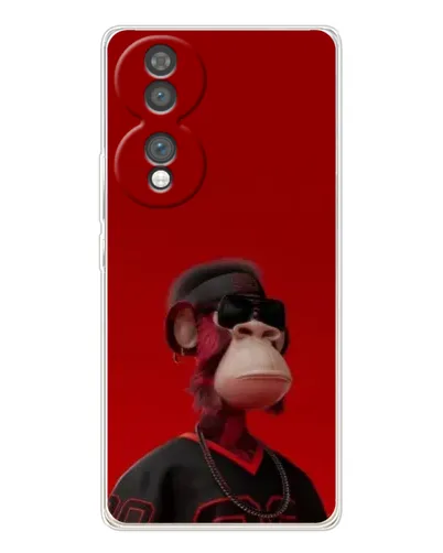 Чехол для Huawei Honor 70 с картинкой «Bored Ape в красном»