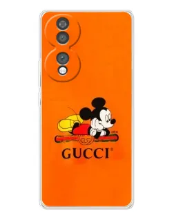Чехол для Huawei Honor 70 с картинкой «Микки Маус Gucci — оранж»