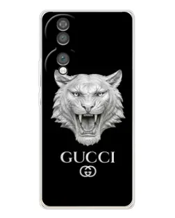 Чехол для Huawei Honor 70 с картинкой «Gucci — серебряный лев»
