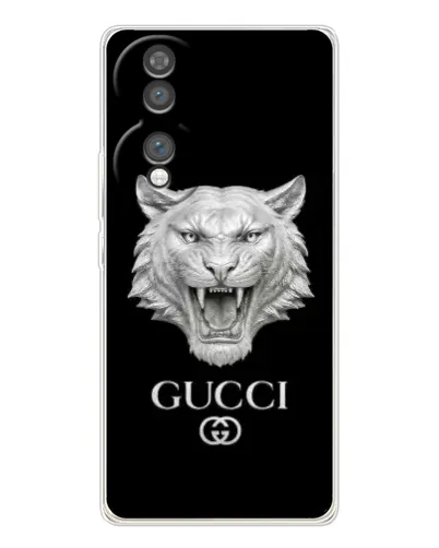 Чехол для Huawei Honor 70 с картинкой «Gucci — серебряный лев» Чехол для Huawei Honor 70 с картинкой «Gucci — серебряный лев»