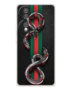 Чехол для Huawei Honor 70 с картинкой «Gucci — змея на полосе»