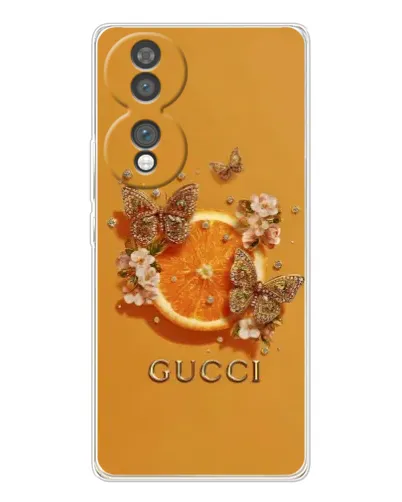 Чехол для Huawei Honor 70 с картинкой «Gucci — золотые бабочки» Чехол для Huawei Honor 70 с картинкой «Gucci — золотые бабочки»