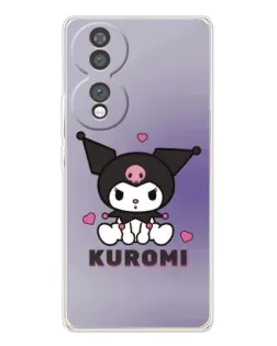 Чехол для Huawei Honor 70 с картинкой «Kuromi — фиолетовый арт»