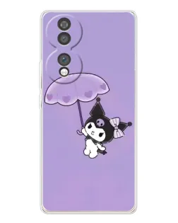 Чехол для Huawei Honor 70 с картинкой «Kuromi с зонтиком»