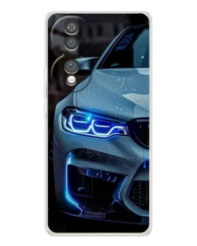 Чехол для Huawei Honor 70 с картинкой «Взгляд BMW с синими фарами»