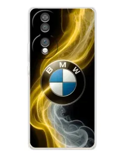 Чехол для Huawei Honor 70 с картинкой «Золотистый дым BMW»