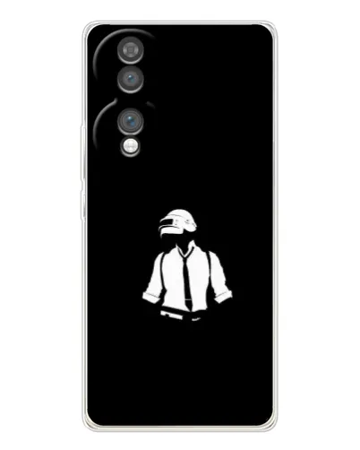 Чохол для Huawei Honor 70 з картинкою «PUBG — білий шолом»