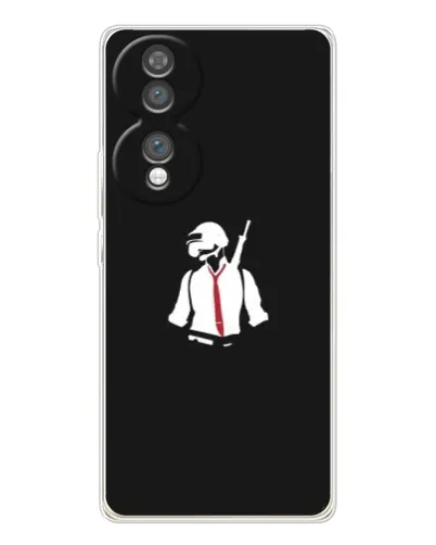 Чохол для Huawei Honor 70 з картинкою «PUBG — силует воїна»