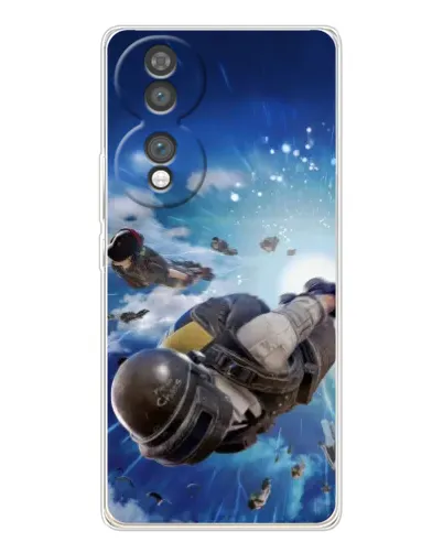 Чохол для Huawei Honor 70 з картинкою «Десант PUBG — стрибок»