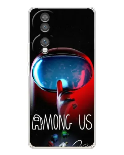 Чехол для Huawei Honor 70 с картинкой «Красный импостер — макро» Чехол для Huawei Honor 70 с картинкой «Красный импостер — макро»