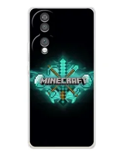 Чохол для Huawei Honor 70 з картинкою «Minecraft Diamond лого»