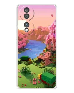 Чохол для Huawei Honor 70 з картинкою «Рожеве дерево Minecraft»