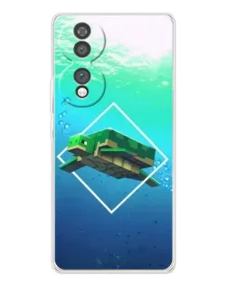 Чохол для Huawei Honor 70 з картинкою «Черепаха Minecraft»
