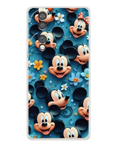 Чехол для Huawei Honor 70 с картинкой «Паттерн Микки и Минни»