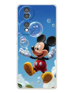 Чехол для Huawei Honor 70 с картинкой «Mickey и мыльные пузыри»