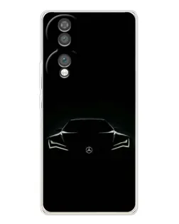Чехол для Huawei Honor 70 с картинкой «Mercedes — силуэт авто» Чехол для Huawei Honor 70 с картинкой «Mercedes — силуэт авто»