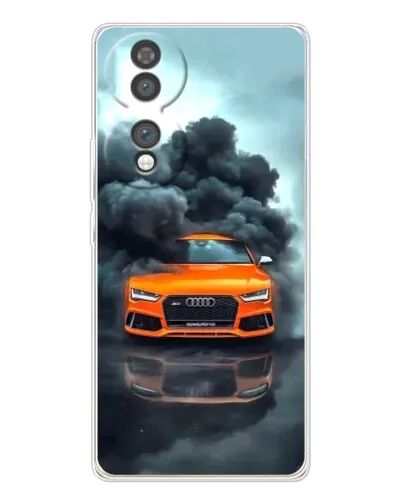 Чехол для Huawei Honor 70 с картинкой «Audi в облаках дыма»