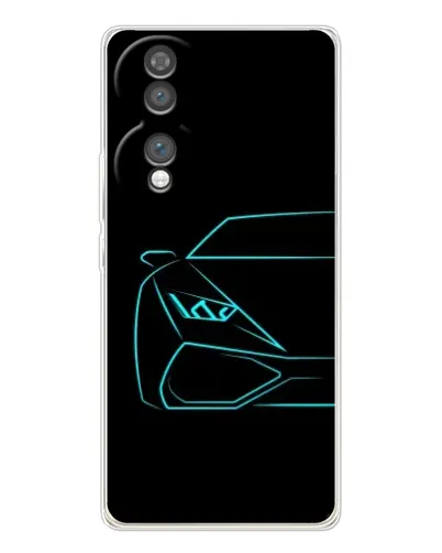 Чохол для Huawei Honor 70 з картинкою «Блакитний силует Lamborghini» Чохол для Huawei Honor 70 з картинкою «Блакитний силует Lamborghini»