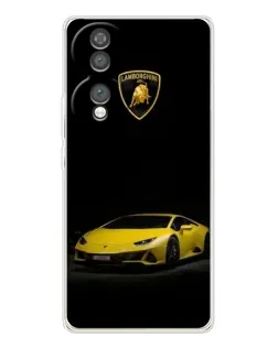 Чохол для Huawei Honor 70 з картинкою «Lamborghini жовтий акцент»