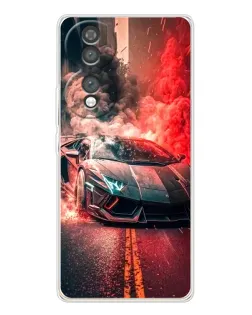 Чохол для Huawei Honor 70 з картинкою «Lamborghini червоний дим»