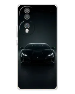 Чохол для Huawei Honor 70 з картинкою «Чорний Lamborghini Aventador»
