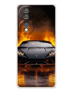 Чохол для Huawei Honor 70 з картинкою «Lamborghini у вогні»