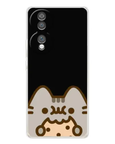 Чехол для Huawei Honor 70 с картинкой «Пушин на черном»