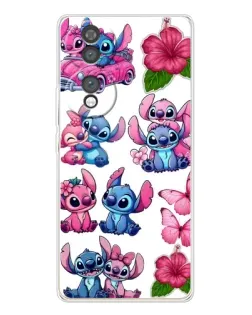 Чехол для Huawei Honor 70 с картинкой «Стикеры Stitch и Angel»