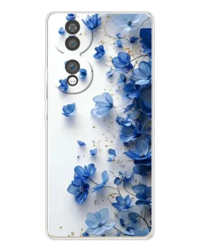 Чехол для Huawei Honor 70 с картинкой «Голубой цветочный каскад»