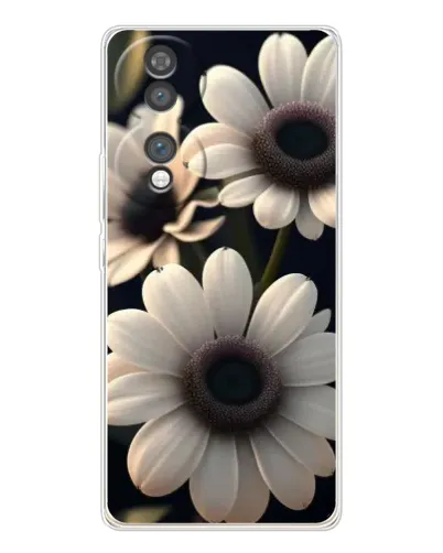 Чехол для Huawei Honor 70 с картинкой «Белые маргаритки макро»