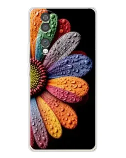 Чехол для Huawei Honor 70 с картинкой «Радужный цветок»