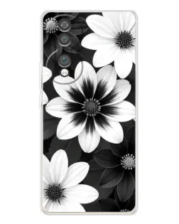 Чехол для Huawei Honor 70 с картинкой «Монохромные астры»