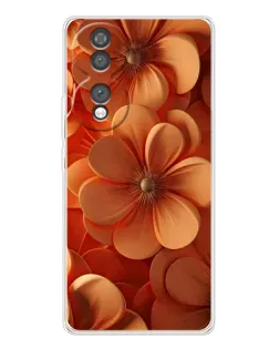 Чехол для Huawei Honor 70 с картинкой «Оранжевый макро цветок»