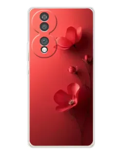 Чехол для Huawei Honor 70 с картинкой «Маковые соцветия»