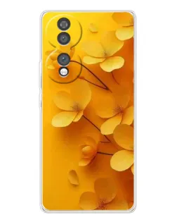 Чехол для Huawei Honor 70 с картинкой «Золотые лепестки»