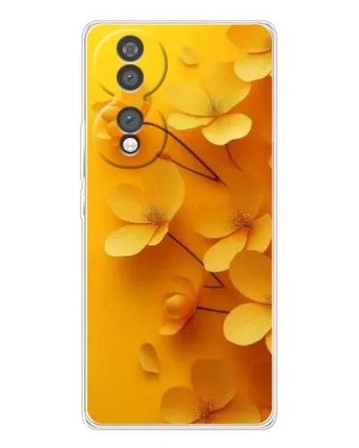 Чехол для Huawei Honor 70 с картинкой «Золотые лепестки»