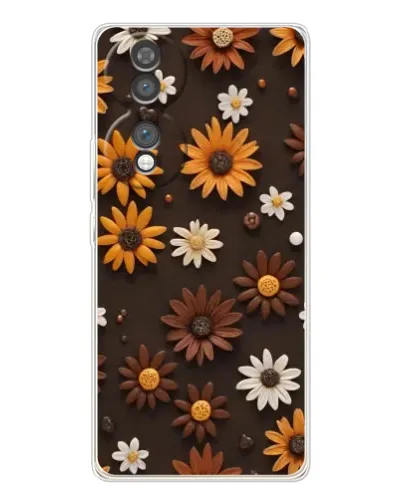 Чехол для Huawei Honor 70 с картинкой «Узор из маленьких подсолнухов»