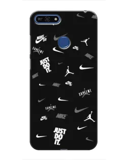 Чохол для Huawei Honor 7A Pro з картинкою «Nike Black Pattern» Чохол для Huawei Honor 7A Pro з картинкою «Nike Black Pattern»